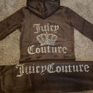 chocolate brown juicy couture tracksuit